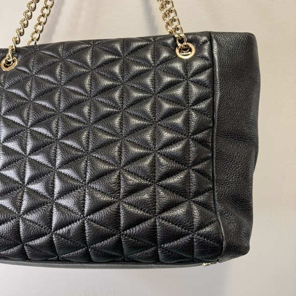 Kate Spade Black Quilted Leather Tote - Picture 15 of 16